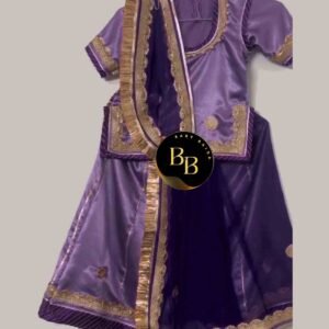 Purple Color Baby Poshak with Dark Hamrahi Odhani
