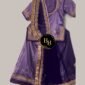 Purple Color Baby Poshak with Dark Hamrahi Odhani