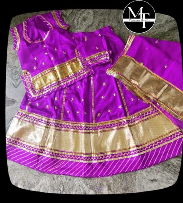 Purple Color Poshak for Baby Girl in Satin Cloth - Stitched Poshak Purple Color Poshak for Baby Girl in Satin Cloth - Stitched Poshak