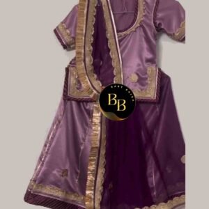 Wine Color Baby Poshak with Dark Hamrahi Odhani