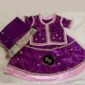 Girls Rajupti Poshak in Purple and PInk Color With Stitching