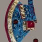 Baby Girl Poshak in Blue with Maroon Magji and Odhani