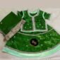 Rajputi Girls Stitched Poshak with Dark and Light Green Colors