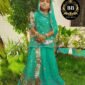 Rajputi Poshak for Girls in Firozi Color