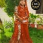 Rajputi Poshak for Girls in Rust Color