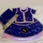 Stitched Poshak in Blue and Pink Color with Satin Fabric For Girls
