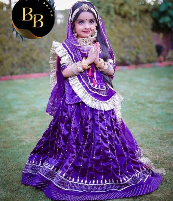 Kids Poshak in Purple Color with Satin Fabric Kids Poshak in Purple Color with Satin Fabric