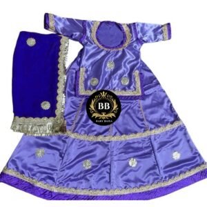 Girl Rajasthani Poshak in Blue Color with Lace Work