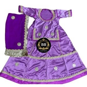 Girl Rajasthani Poshak in Lavender Color with Lace Work