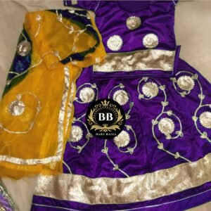 Bachcho Ki Poshak Bengani Color me Peeli Odhani ke Sath