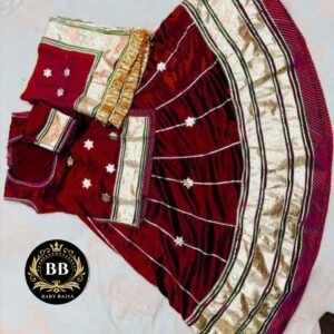 Kids Poshak in Maroon Color with Lace Work
