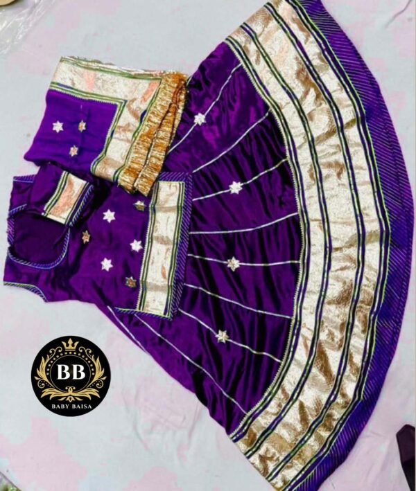 Kids Poshak in Purple Color with Lace Work Kids Poshak in Purple Color with Lace Work