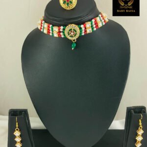Kids Choker Set with Multicolor Pearls