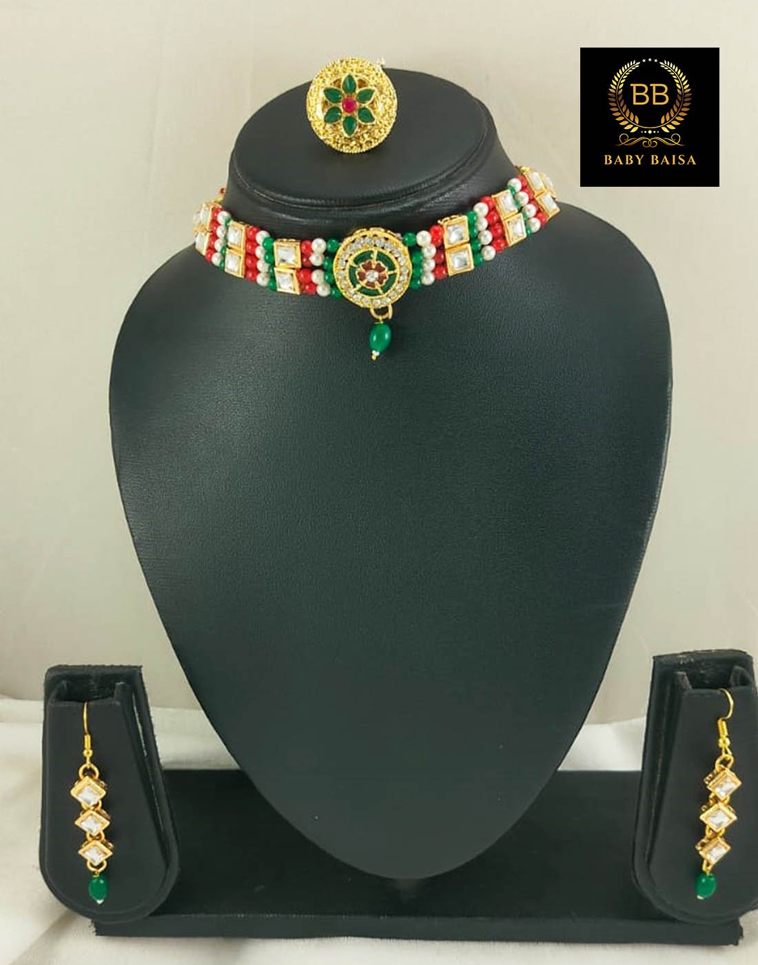 Kids Choker Set with Multicolor Pearls