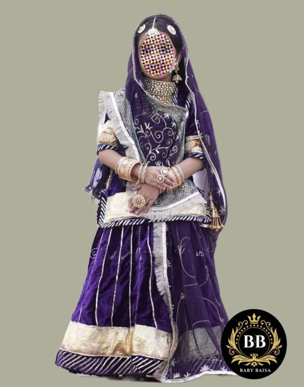 Girls Rajputi Poshak in Purple Color by Baby Baisa
