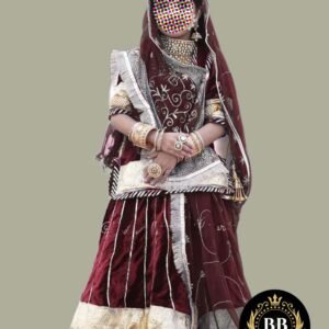 Girls Rajputi Poshak in Maroon Color by Baby Baisa
