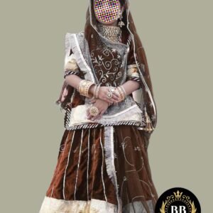 Girls Rajasthanii Poshak in Brown Color by Baby Baisa