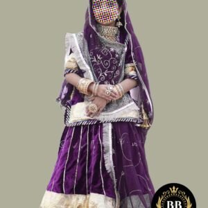 Girls Rajasthani Poshak in Wine Color by Baby Baisa
