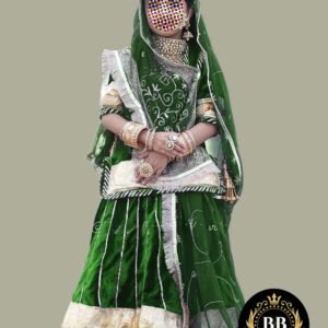 Girls Rajasthani Poshak in Green Color by Baby Baisa
