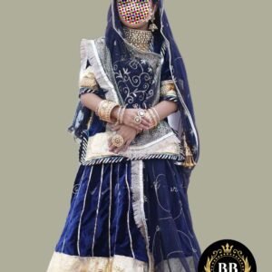 Girls Rajasthani Poshak in Blue Color by Baby Baisa