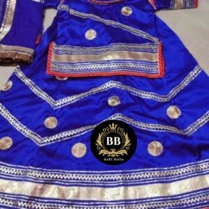 Chote Baisa Poshak in Royal Blue Color with Maroon Magji