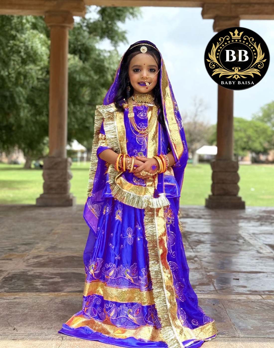 Baby Baisa Royal Blue Color Boutique Poshak of 2025