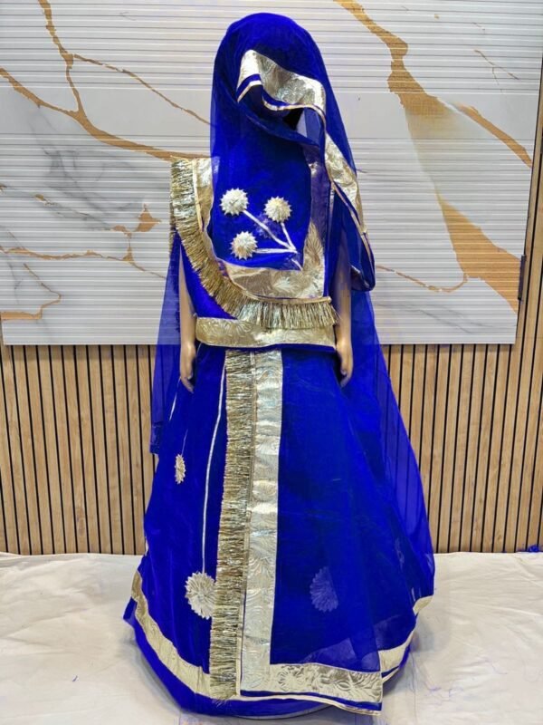 Rajputi Kids Poshak in Blue Color with Gotapatti Work Rajputi Kids Poshak in Blue Color with Gotapatti Work