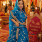 Bachcho ki Poshak Blue Color me Gota Work ke Sath