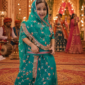 Bachcho ki Rajasthani Poshak Firozi Color me Gota Work ke Sath